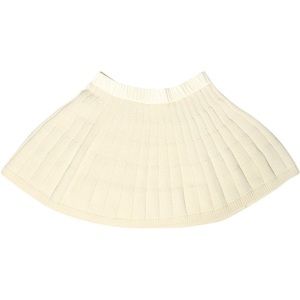 Moncler Girls Virgin Wool Cream Skirt